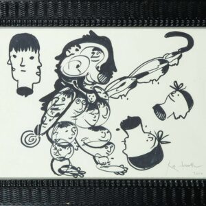 Rob Scholte - Stifttekening "Hoofden"